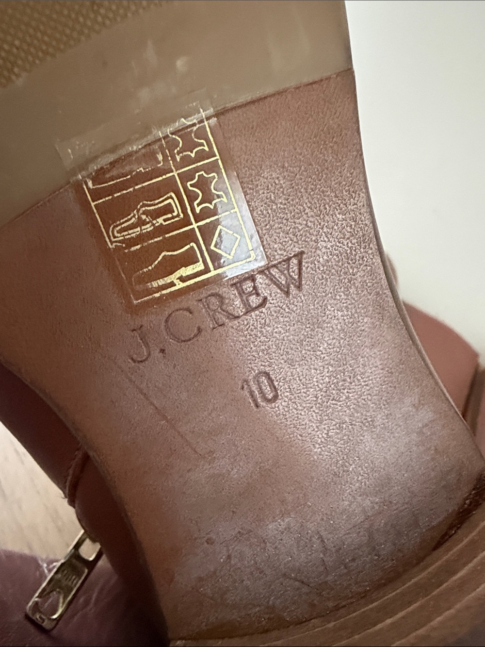 J. Crew Buckle Leather Boots Kindling Brown - Picture 9 of 9